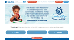Desktop Screenshot of childrenshungerfund.org