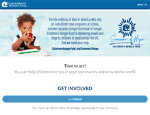 Tablet Screenshot of childrenshungerfund.org